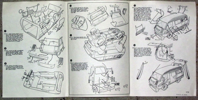 Here's a shot of the instruction booklet. There's no colour, but the instructions are clear and well-drawn. Lots of English descriptions, too!